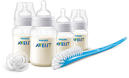 Начальные и подарочные наборы для малышей от 0 до 6 месяцев: бутылочки и молокоотсосы Philips Avent