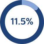 радиальный значок 11%