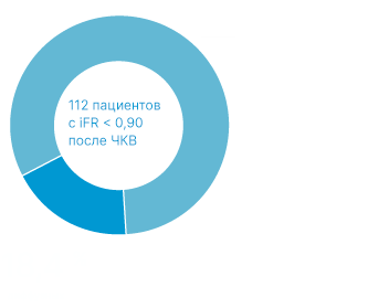 Графическое отображение очагового стеноза, 81,6%