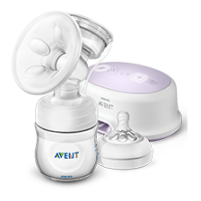 Электронный молокоотсос двойного сцеживания и соски Philips Avent Comfort