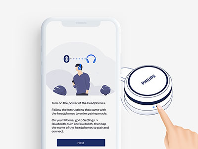 Выполните сопряжение с наушниками