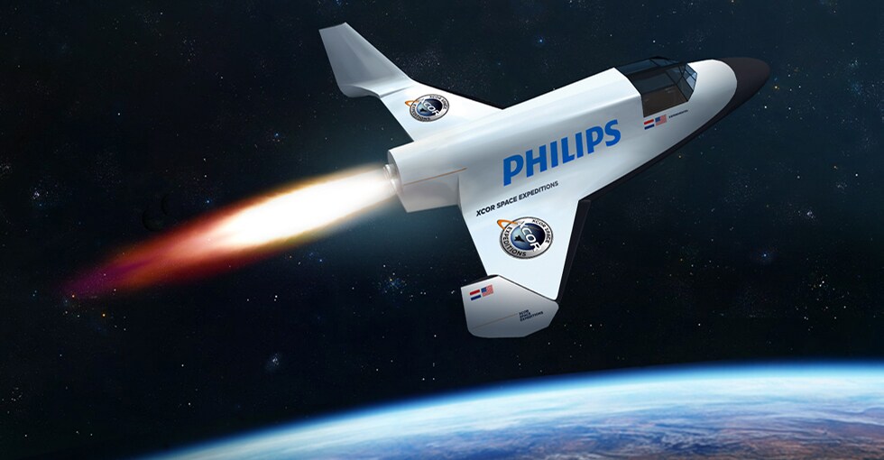 Компании Philips и XCOR объединяют усилия, чтобы дать вам возможность совершить путешествие на настоящем космическом корабле