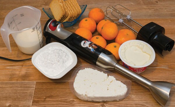 Curd mousse with mandarins necessities