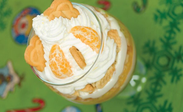 Curd mousse with mandarins result