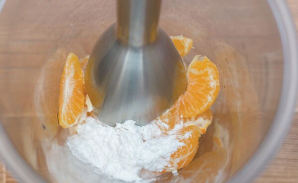 Curd mousse with mandarins 3