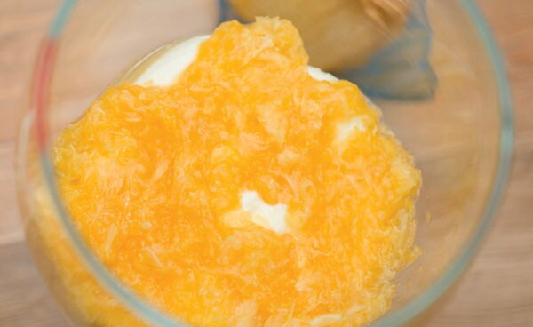 Curd mousse with mandarins 8
