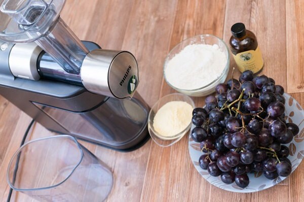 Dessert on grape juice necessities