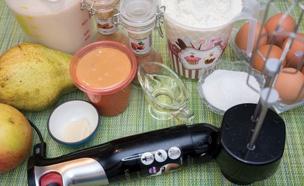 Thin pancakes on melted milk necessities