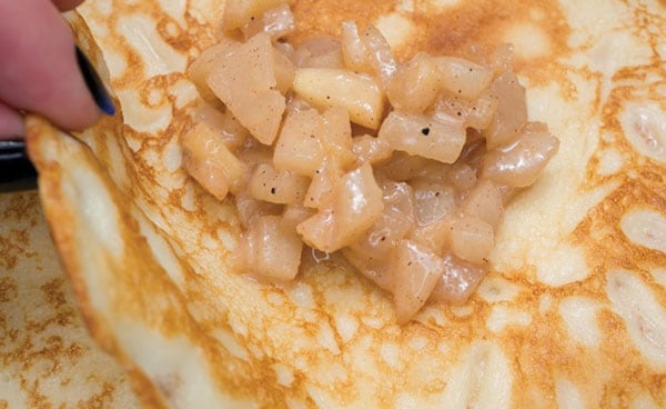 Thin pancakes on melted milk 10