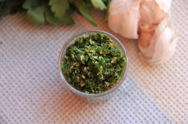 Adjika from spring greens result