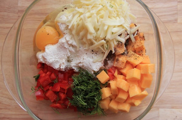 Творожная запеканка с овощами и сыром
