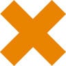 Оранжевый значок x