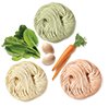 Colored pasta icon