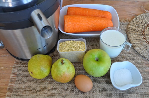 Запеканка пшенная с морковным жмыхом