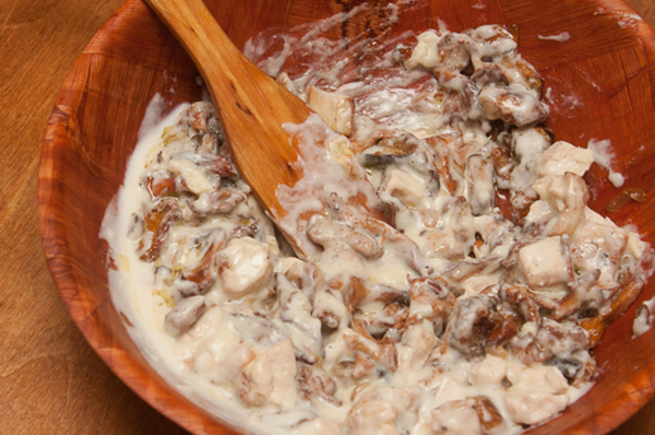 Пирог с лисичками