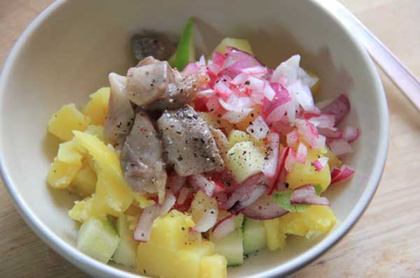 Картофельный салат c сельдью